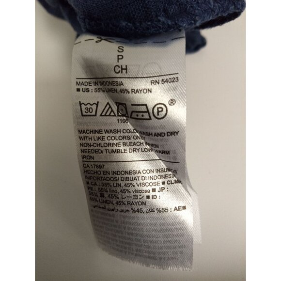 Old Navy Women's Blue Linen Romper Size Small - Picture 4 of 4